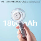 Mini Turbo Convenient USB Dazzling Colorful Light Handheld Fan — view 5