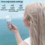 Mini Turbo Convenient USB Dazzling Colorful Light Handheld Fan — view 8