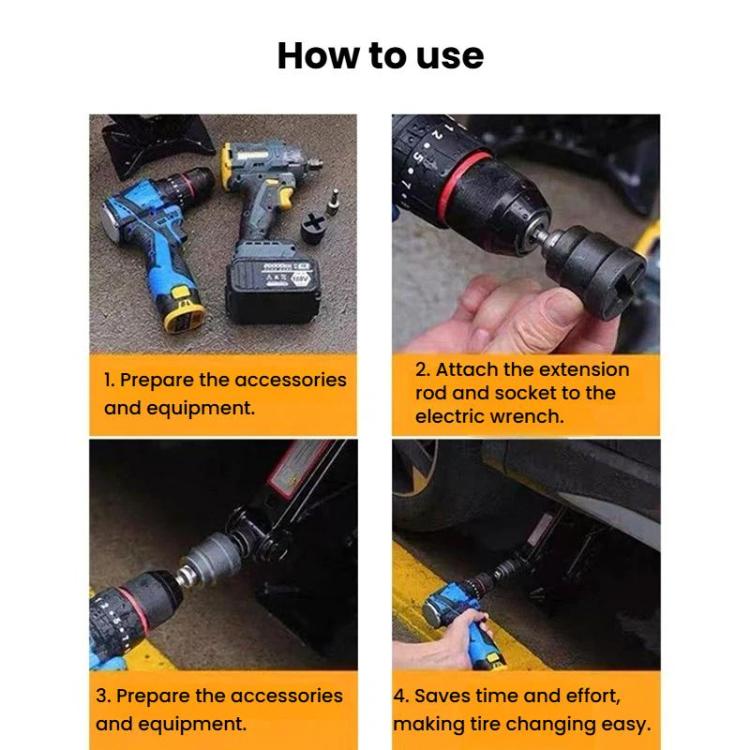 For Electric Wrench Auxiliary Tire Removal Tool, Labor-Saving Jack Socket