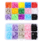 No-Seam Snap Fastener Plastic Snaps With Storage Box Installation Tool — 120pcs /Sets Mixed Colors
