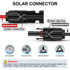 1pair MC4 Solar Photovoltaic Extension Cable For RVs
