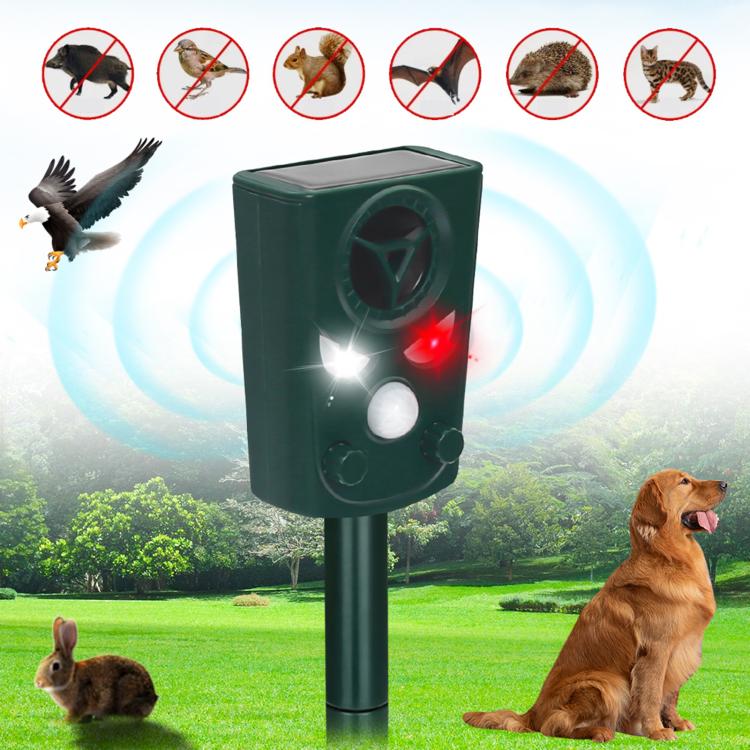 Five-Level Frequency-Modulated Outdoor Ultrasonic Solar-Powered Animal Repellent Device