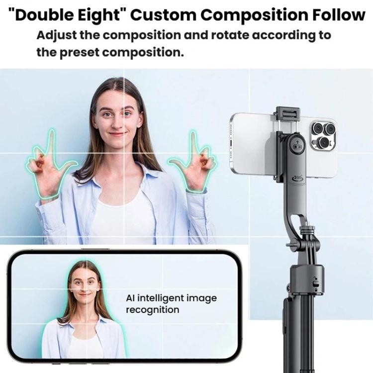 Auto Face Tracking Selfie Stick Anti-Shake Retractable Phone Stand — view 12