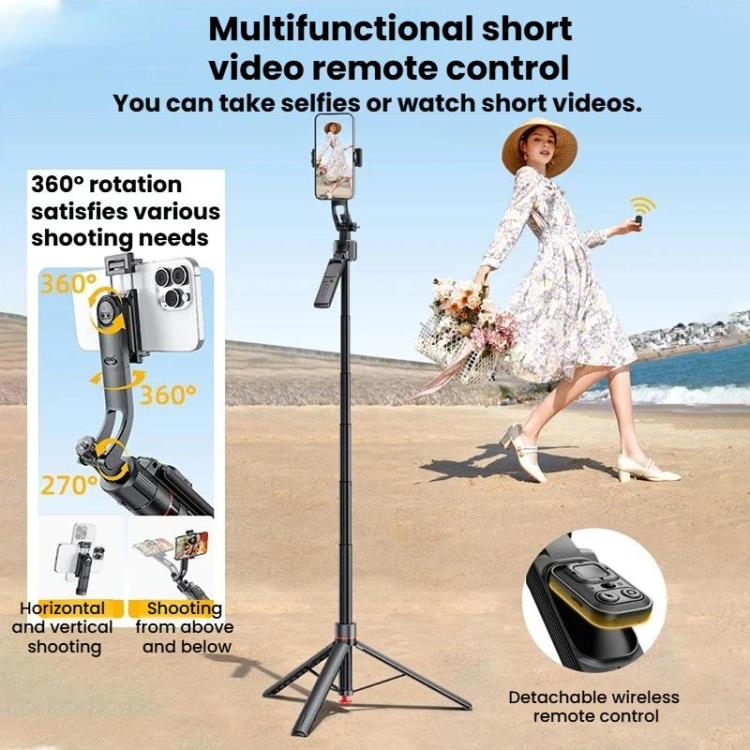 Auto Face Tracking Selfie Stick Anti-Shake Retractable Phone Stand — view 4