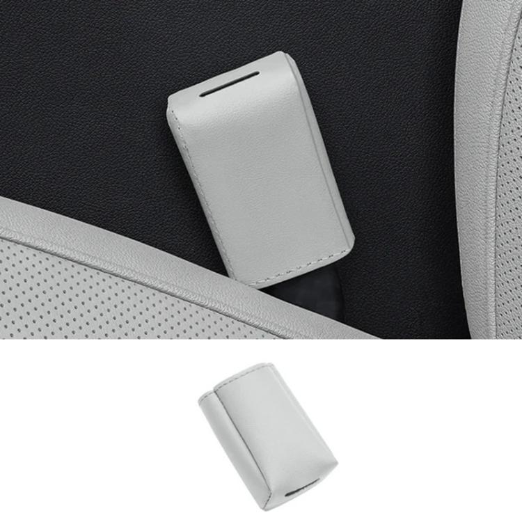 Universal Car Seat Belt Buckle Protector Leather Seat Belt Fastener Cover — Black