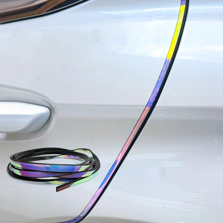 5m Universal Car Door Anti-Collision Strip Anti-Scratch Car Sticker — Silver