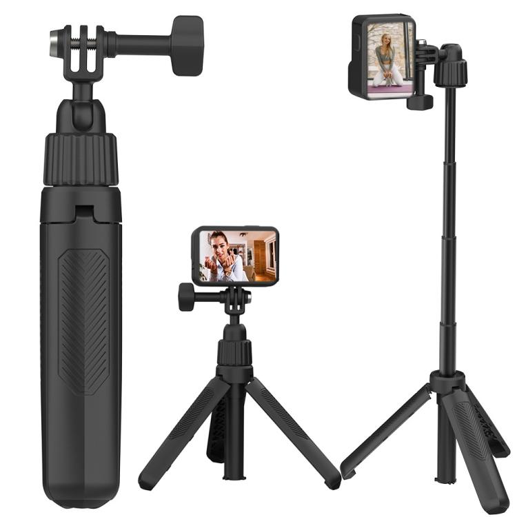 19-43cm Mini Handheld Selfie Stick Tripod with 360-degree Rotating Ball Head for for DJI, Insta360, GoPro and Other Action Cameras