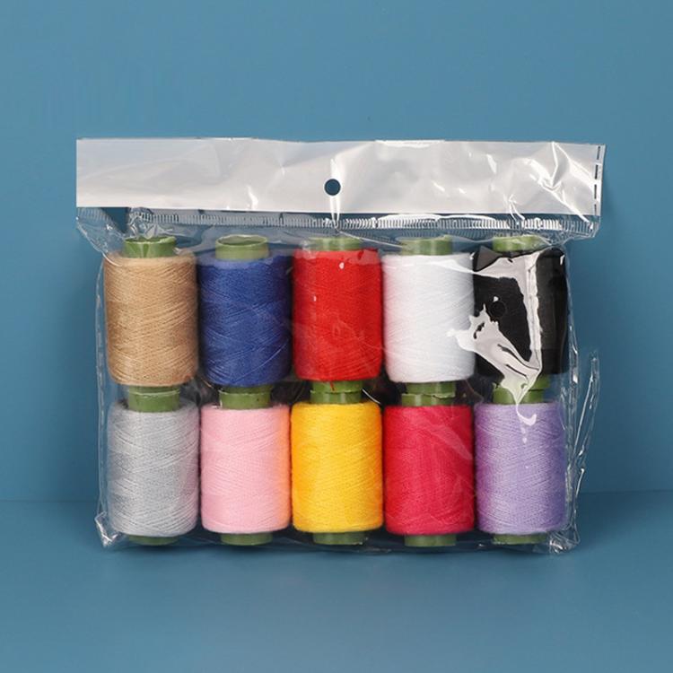 DIY Home Sewing Machine 302 Thread — 10 Rolls Black White