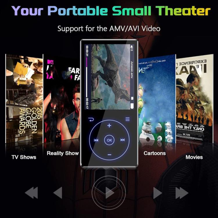 2.4 inch Colorful Screen MP3 Music Player With Bluetooth 5.0 Speaker