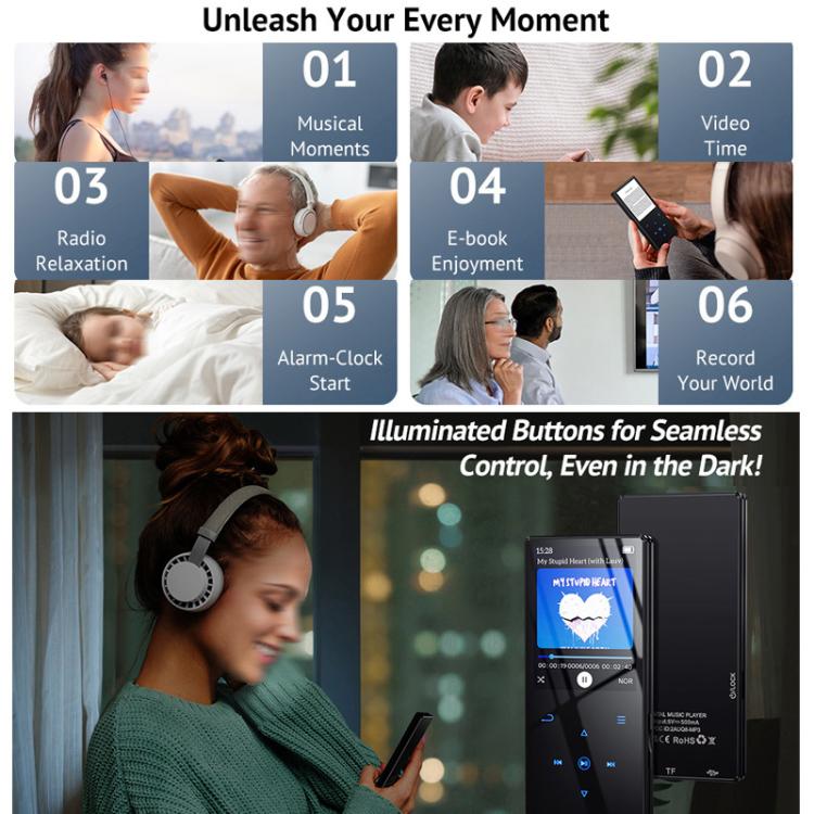 M2 Bluetooth MP3 Music Player With FM Radio External Speaker