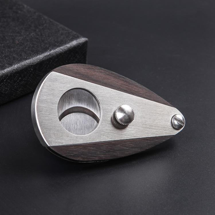 Sandalwood Cigar Scissors With Stainless Steel Double Blades Precision Cutter For Enthusiasts — Bat-shaped Sandalwood
