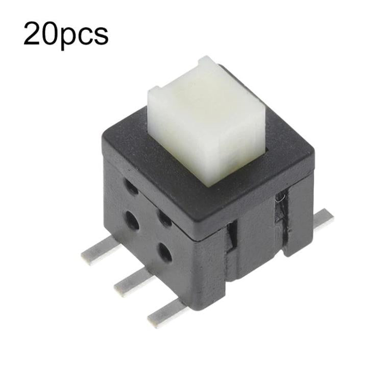 20pcs 5.8 X 5.8mm Tactile Switch Flat Head Dual-Row 6-Pin Power Button