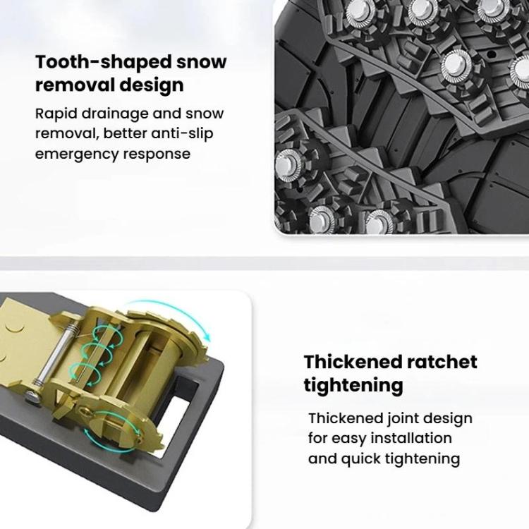 ML-1287 Universal Car Track-Type Anti-Skid Chains Off-Road Vehicle Tire Ice Breaking Chains