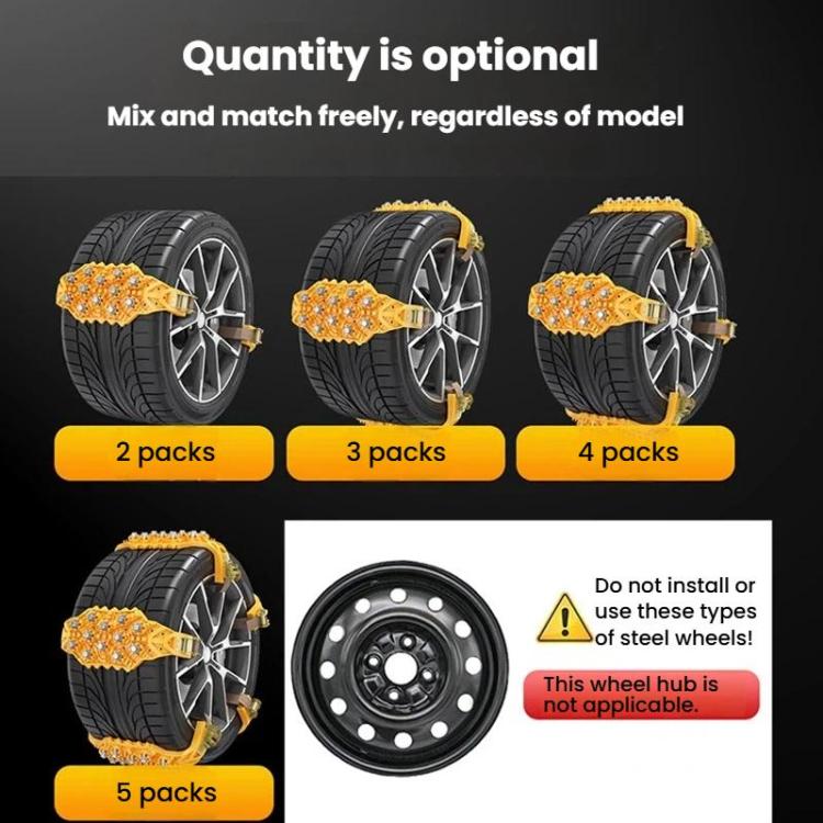 ML-1287 Universal Car Track-Type Anti-Skid Chains Off-Road Vehicle Tire Ice Breaking Chains