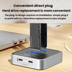 Blueendless SD09 Dual-Bay M.2 Dual-Protocol Drive Enclosure NVMe/SATA SSD Case — view 9