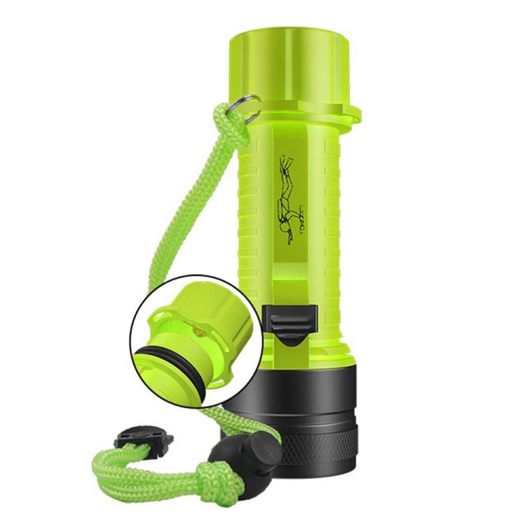 80m Waterproof Diving Flashlight Amphibious LED Light for Outdoor and Underwater Use — Rechargeable Version