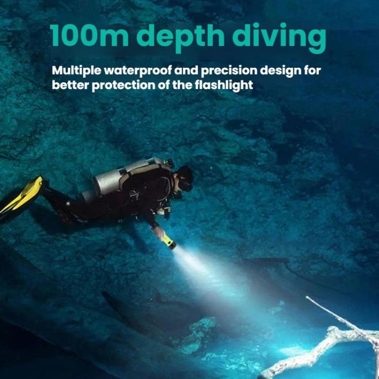 80m Waterproof Diving Flashlight Amphibious LED Light for Outdoor and Underwater Use — view 4