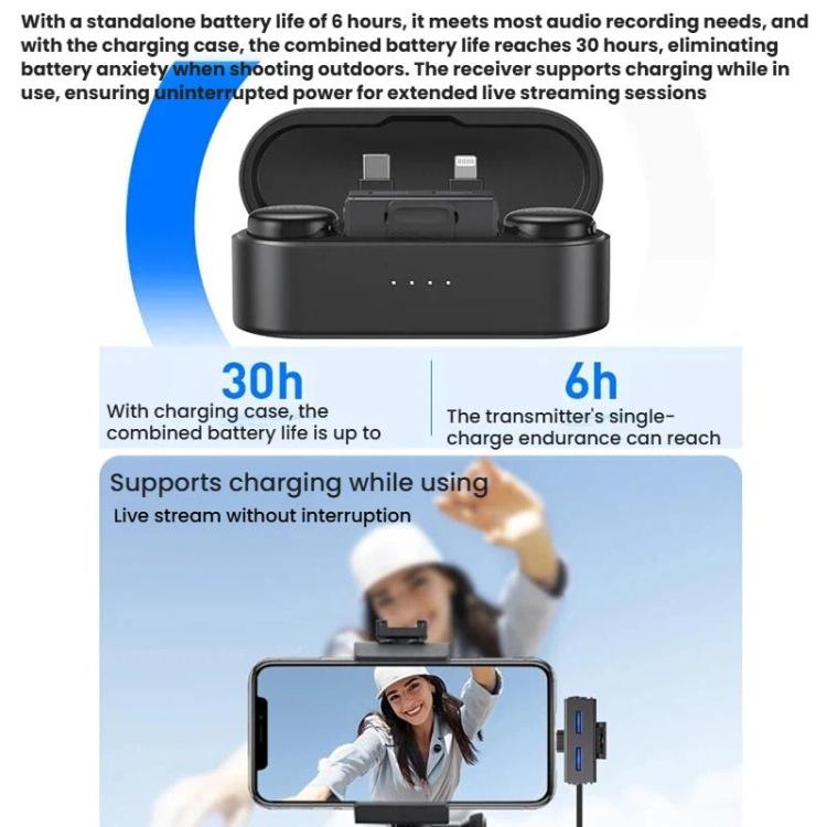 Button Wireless Lapel Microphone AI Noise Reduction With Hi-Fi Sound Quality Mobile Live Streaming Microphone — view 8