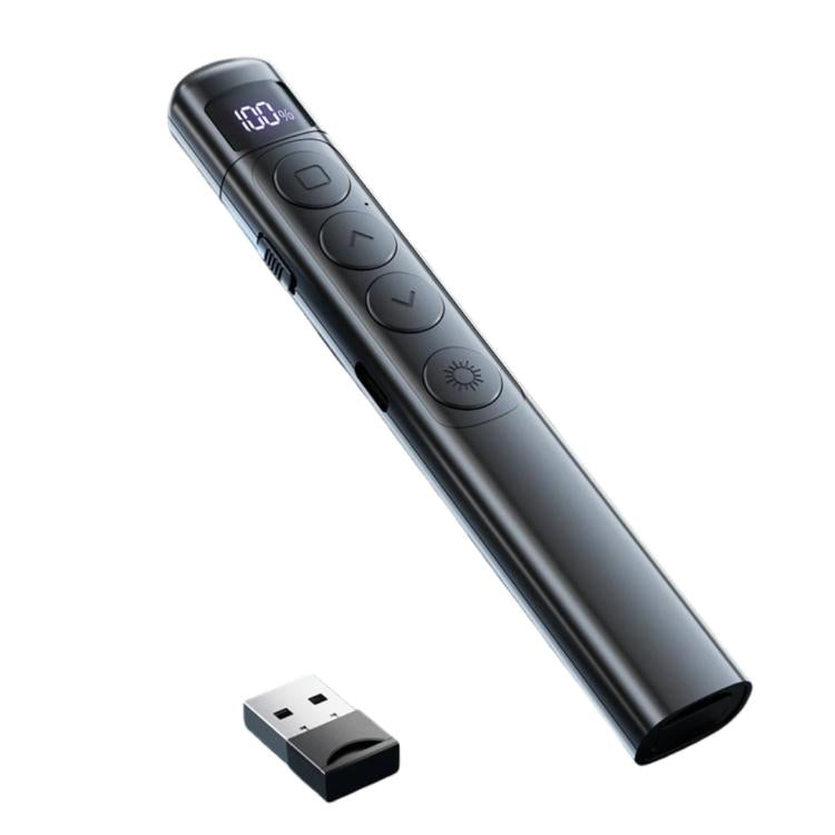 Digital Display Rechargeable Presentation Remote Laser Pointer RF 2.4GHz 100M Control Range