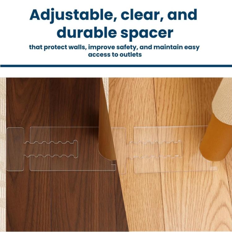 2pcs /Set Prevent Sliding Wall Damage Adjustable Acrylic Spacer Pads