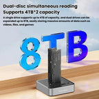 Blueendless SD08 Dual-Bay NVMe SSD Enclosure M.2 Offline Cloning Device 20Gbps High-Speed Solid-State Drive Case — view 6