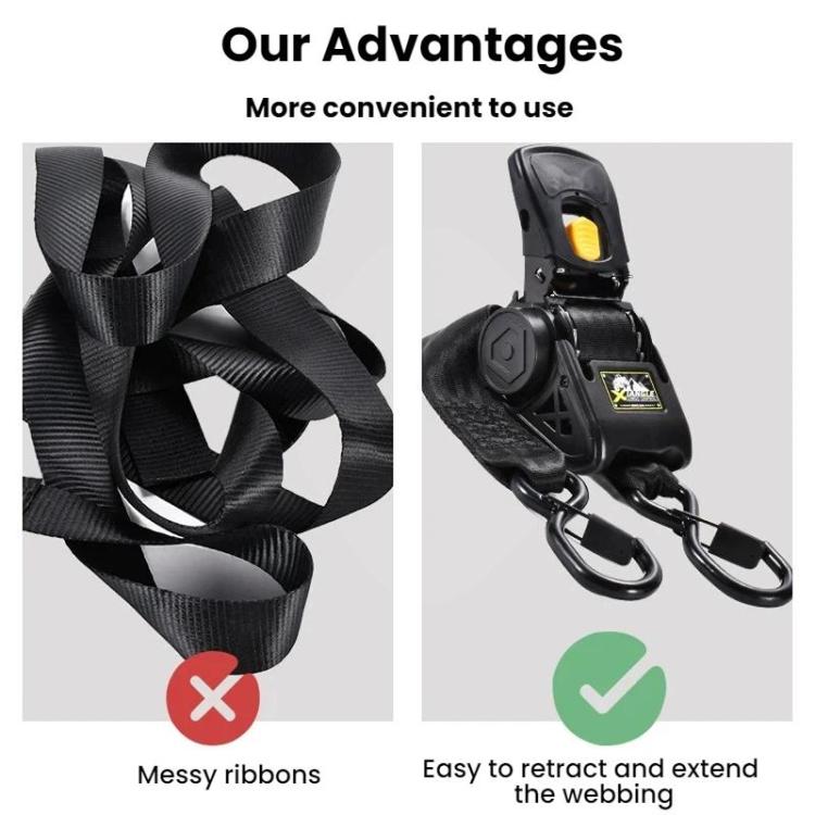 Car Motorcycle Automatic Retractable Tensioner Tie-Down Strap