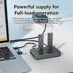 Blueendless SD07 M.2 Dual-Bay Hard Drive Enclosure NVMe Offline Cloning Device — view 8