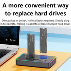 Blueendless SD07 M.2 Dual-Bay Hard Drive Enclosure NVMe Offline Cloning Device — view 11