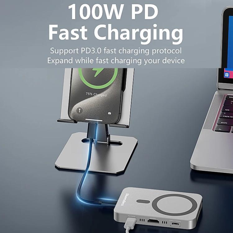 8 In 1 Magnetic Dock NVMe SSD Enclosure USB 3.2 Hub — view 7