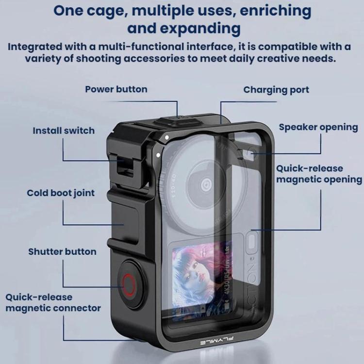 For DJI Osmo Action 6 Flymile Sports Camera Expansion Protective Case