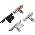 Surface-Mounted Stainless Steel Anti-Theft Door Bolt — 4-inch Brushed Steel