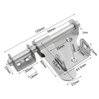 Surface-Mounted Stainless Steel Anti-Theft Door Bolt — 6-inch Brushed Steel
