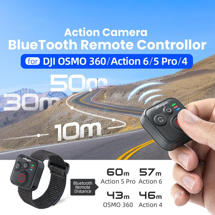 aMagisn Bluetooth Remote Shutter for DJI Osmo Action 6/Action 5 Pro/Action 4/Osmo 360