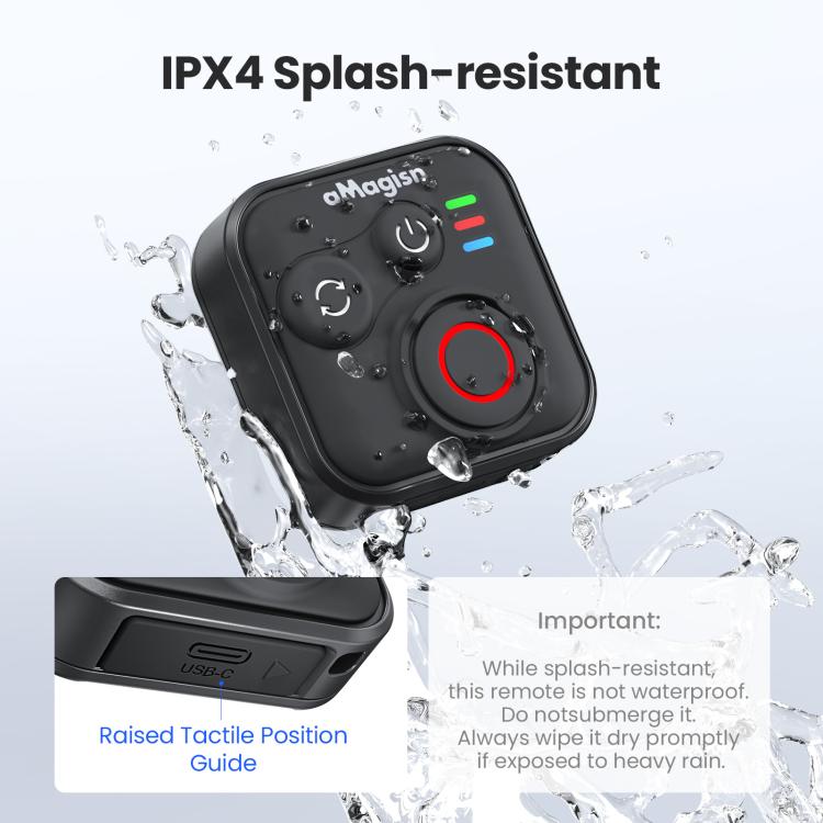aMagisn Bluetooth Remote Shutter for DJI Osmo Action 6/Action 5 Pro/Action 4/Osmo 360