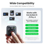 aMagisn Bluetooth Remote Shutter for DJI Osmo Action 6/Action 5 Pro/Action 4/Osmo 360