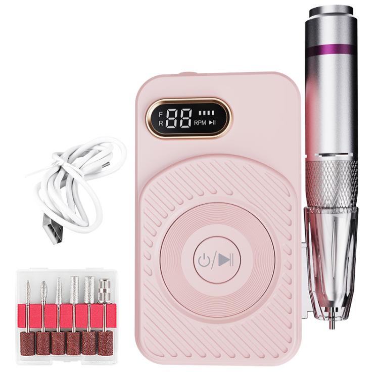 BLUEQUE BQ-110 Portable Rechargeable Nail File 45,000 RPM High-Speed Home Nail Removal Machine — Black