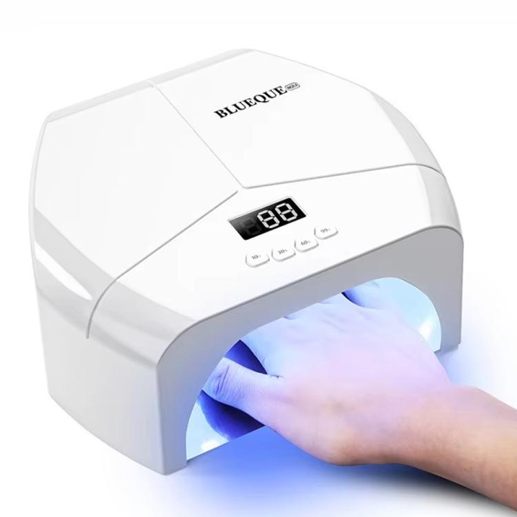 BLUEQUE L8 High Power Dual-LED Nail Lamp Nail Polish Gel Curing Light Therapy Machine — 57 Beads EU Plug