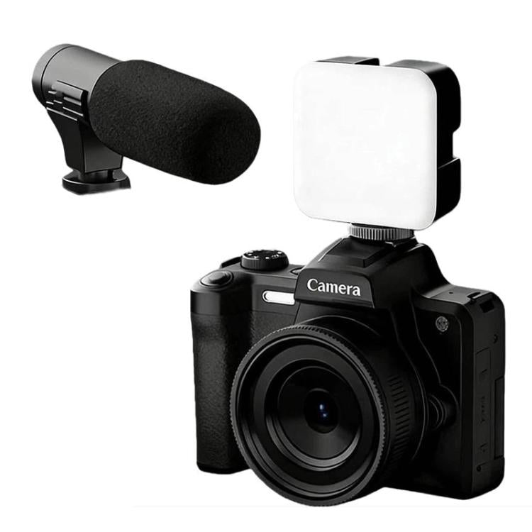 HD Retro Digital Camcorder Camera Portable Micro DSLR Camera — DC101 + Fill Light