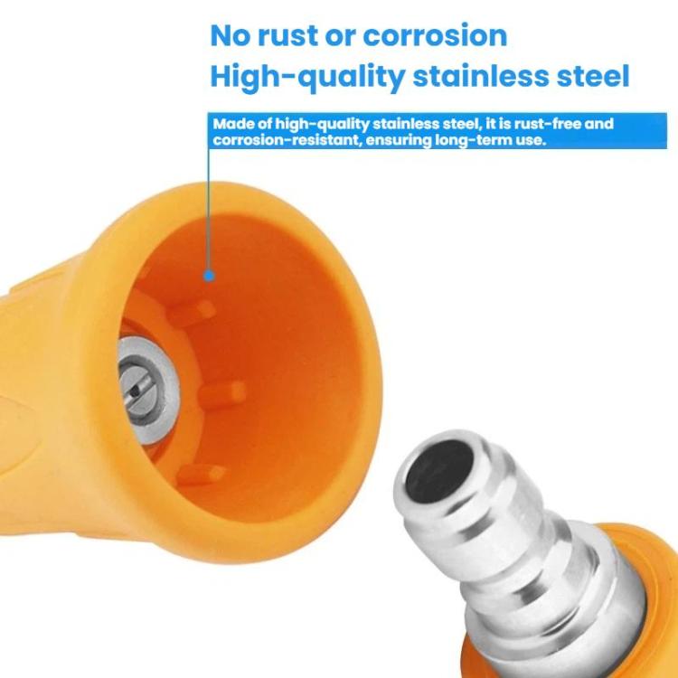 1/4 inch Car Wash Machine Splash-Proof Quick-Connect Nozzle with Soft Rubber Cover