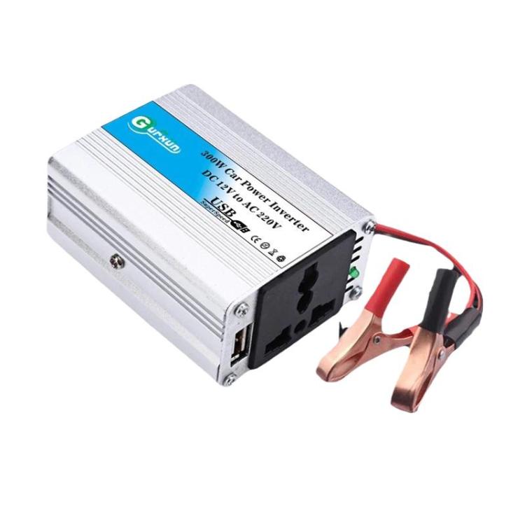 Gurxun 150W Aluminum Alloy Car Power Inverter With Battery Clamps