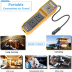 3-USB Dual-Socket Car Power Inverter Vehicle Power Converter