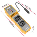 3-USB Dual-Socket Car Power Inverter Vehicle Power Converter