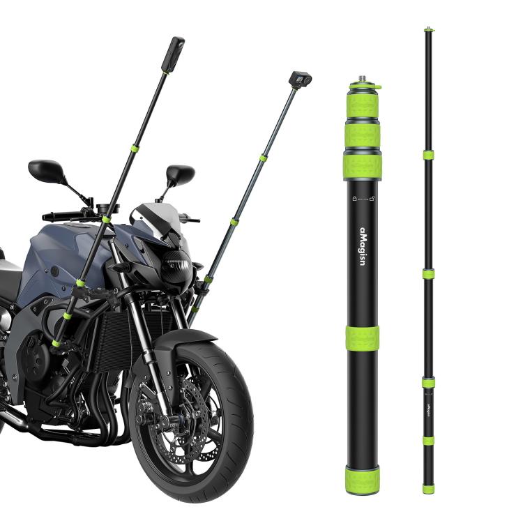 aMagisn 1.1m Aluminum Telescopic Selfie Stick for Cycling Photography Camera Monopod