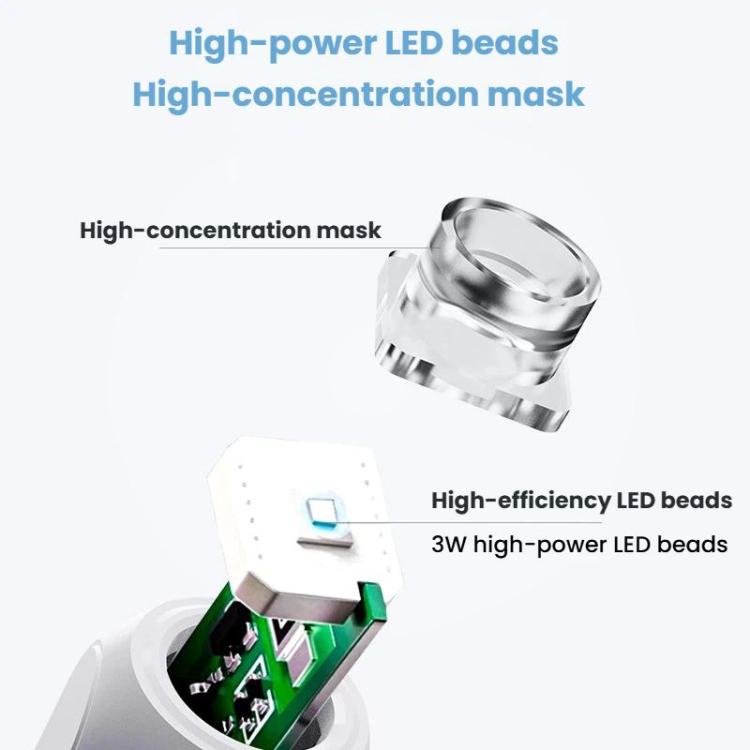 BLUEQUE Handheld 3W Rechargeable LED Nail Drying Lamp Single-Nail Tip Curing Lamp