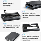 M.2 Disk Array Enclosure NVMe / SATA Dual-Protocol RAID Portable SSD Enclosure 20Gbps Offline Copy — view 11