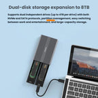 Portable Hard Drive Enclosure Dual-Bay External M.2 Reader — view 9