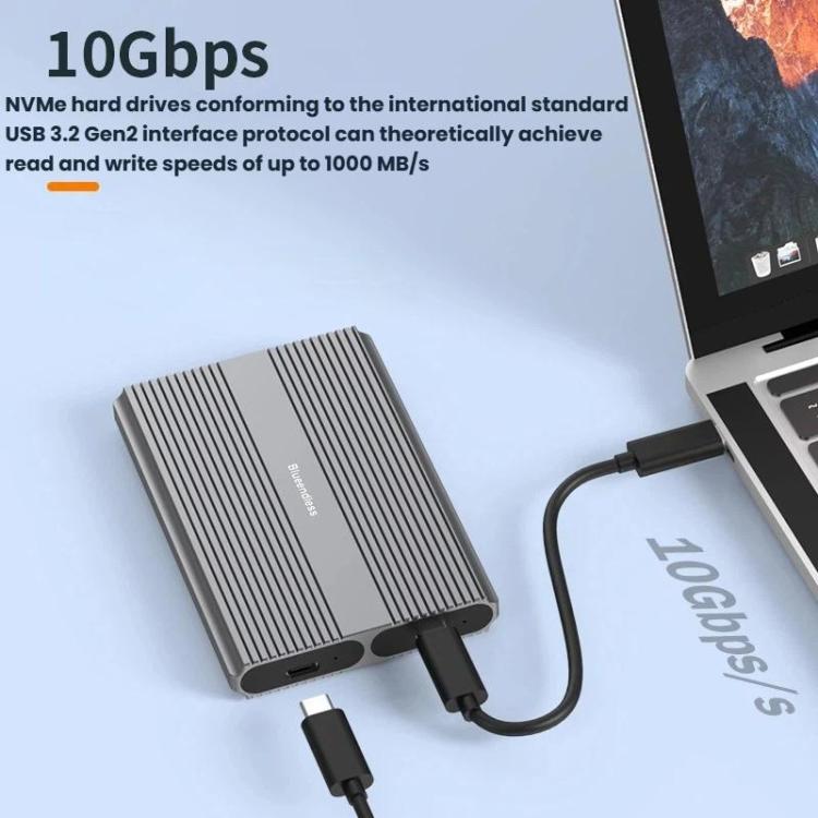 Portable Hard Drive Enclosure Dual-Bay External M.2 Reader — view 10