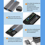Portable Hard Drive Enclosure Dual-Bay External M.2 Reader — view 13