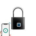 Fingerprint Padlock Compatible Tuya Smart App, 30 Fingerprint Capacity, USB-C Rechargeable, Zinc Alloy Body