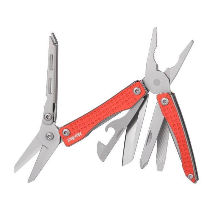 NexTool Mini Flagship Multifunctional Pliers 10 In 1 EDC Keychain Multitool Mini Pocket Knife — Gray